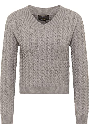 NALLY Damski sweter z dzianiny 11019354-NA02, szary melanż, XL/XXL, szary melanż, XL-XXL