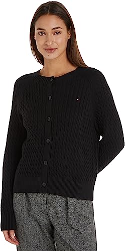Tommy Hilfiger CO Mini Cable C-NK Kardigan Czarny, Czarny, 3XL