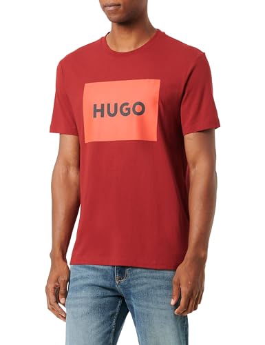 HUGO T-shirt męski, Dark Red604, XXL