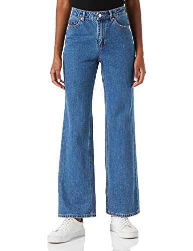 VERO MODA VMKITHY dżinsy damskie o luźnym kroju z wysokim stanem, niebieski (medium blue denim), 28W / 34L