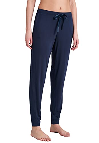 Schiesser Damskie spodnie od piżamy Long Schlafhose, Niebieski, 16