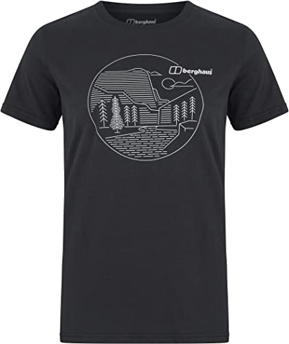 Berghaus Liniowy Krajobraz Koszulka Damska, Czarny/Czarny, 12