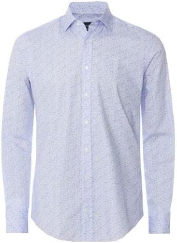 Hackett London Męska koszula z nadrukiem Sea Shell, biały/niebieski, 3XL