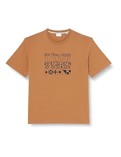 s.Oliver Męski T-shirt z krótkim rękawem, brązowy, 3XL