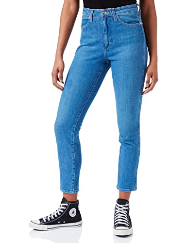 Wrangler Dżinsy damskie retro skinny, Niebieski (Montego Bay 11p), 32W / 32L