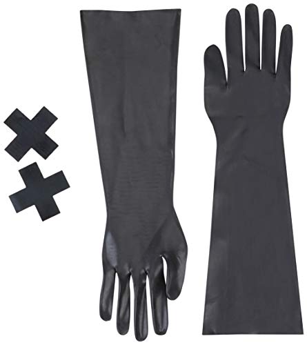 LATEXWEAR Damski lateks Wear- Guanti In Lattice Per Un Look Audace, czapka S/M, szalik i zestaw rękawiczek, czarny (Nero 001), One size (rozmiar producenta: 1)