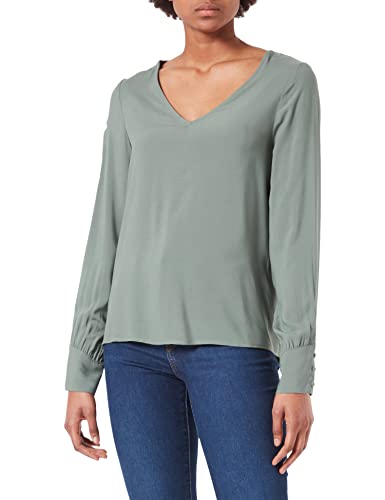 Bestseller A/S Damski top VMVICA UMA LS V-Neck GA NOOS Top, Laurel Wreath, L