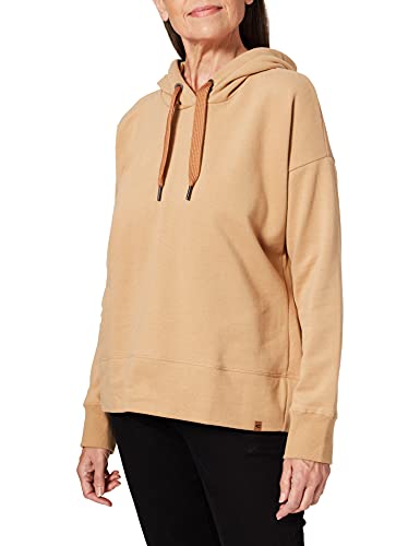 camel active Damska bluza z kapturem z bawełny, Caramel, XS