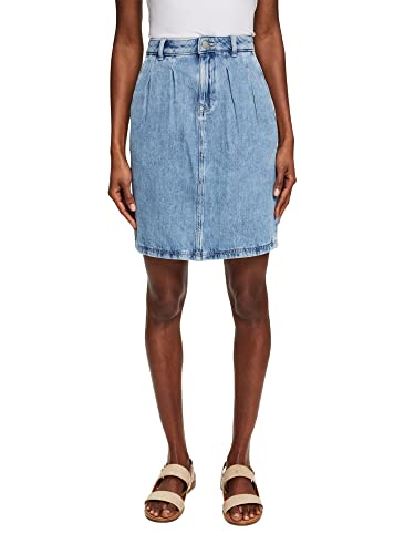 ESPRIT Spódnica damska 052ee1d301, 903/Blue Light Wash, 34W