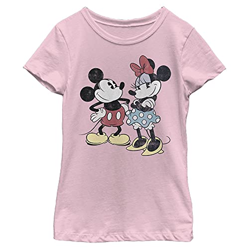 Disney Mickey Minnie Retro koszulka dziewczęca (1 opakowanie), Jasnoróżowy, M