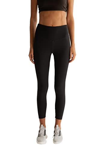 DeFacto Legginsy z wysokim stanem dla kobiet – sportowe legginsy dla kobiet (czarne, rozmiar XS), czarny, XS