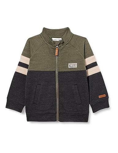 NAME IT Bluza dziecięca Nmmwesso Wool Sweat Ls Card XXIII, Blue Graphite, 86