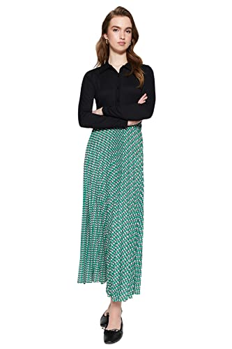 Trendyol Spódnica damska, zielona, maxi, ZIELONY, 36