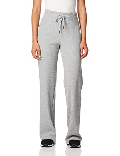 Calvin Klein Damskie spodnie termiczne z szerokimi nogawkami Premium Performance, Perłowy szary wrzos, XL