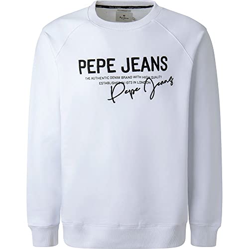 Pepe Jeans sweter męski penn, 800 biały, XS