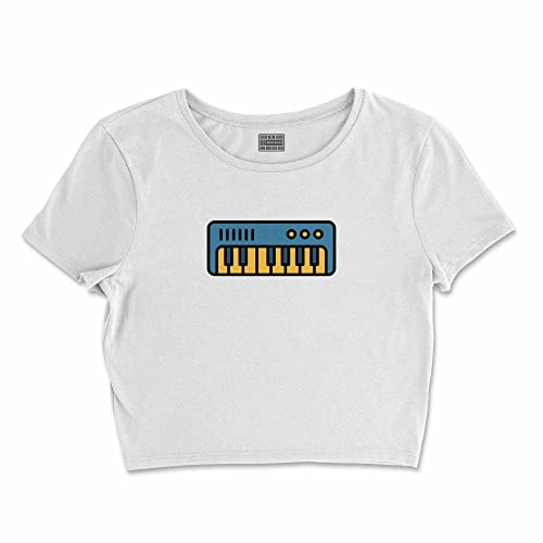 Bona Basics, Koszulka damska z nadrukiem cyfrowym,%100 bawełna, biała, casualowa, topy damskie, rozmiar: XL, biały, XL Krótki