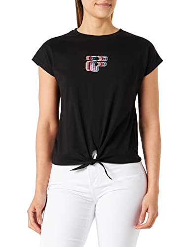 FILA Damska koszulka Shantou Knotted Graphic Logo T-Shirt, czarna, S, czarny, S