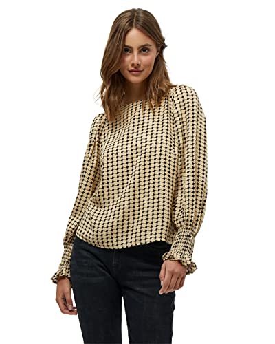 Peppercorn Damska bluzka z długim rękawem, ciepły piasek PR, S, Ciepły piasek Pr, S