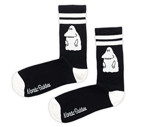 The Groke's Evening Walk Retro męskie skarpety Moomin Socks skarpety męskie, czarny, bia?y, 40-45 EU