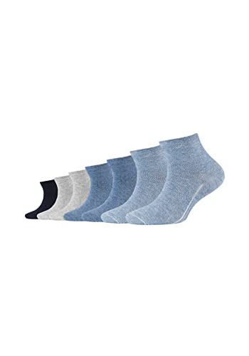 Skarpety Camano (zestaw 7 sztuk) Dziewczęce, Niebieski (Jeans Mix 0024), 37-39