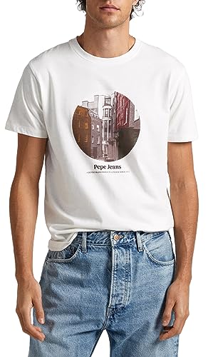 Pepe Jeans Koszulka męska Kervin, Biały (nie biały), XXL
