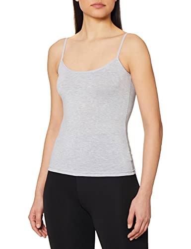 DeFacto Koszulka damska z krótkim rękawem – normalny krój Basic T Shirt damska odzież rekreacyjna, szary melanż, M