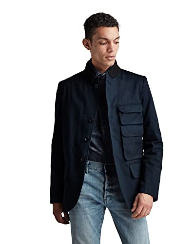 G-STAR RAW Męska marynarka ze wzorem w stos, Niebieski (Salute D20945-c900-c742), S