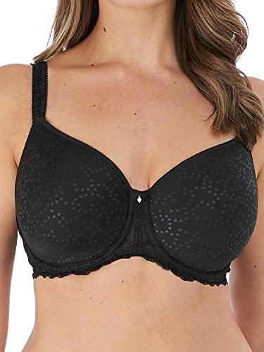 Fantasie Damski biustonosz z fiszbinami Ana Rebecca formowany dystansowy T-shirt, Czarny, 75E