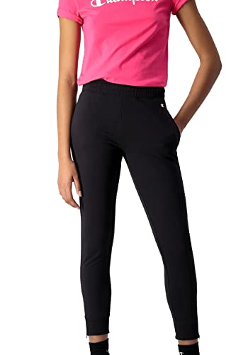 Champion Legacy American Classics damskie spodnie treningowe z logo C Zip Rib Cuff, czarny, L