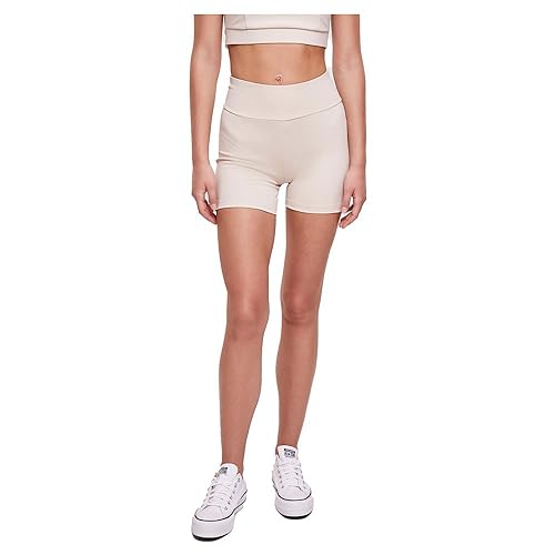 Urban Classics Damskie spodnie z recyklingu High Waist Cycle Hot Pants, krótkie spodnie damskie, dostępne w wielu różnych kolorach, rozmiary od XS do 5XL, trawa softseagrass, XS