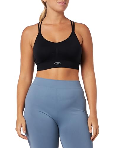 Champion Athletic Sportbras W-Seamless Yoga Biustonosz Sportowy Kobiety, Czarny, M-L