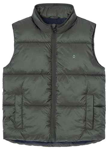 Hackett London Kamizelka chłopięca z logo, Zielony (ciemnozielony), 5 Lat