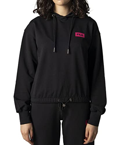 Fila Damska bluza z kapturem Burdur Cropped, Czarne piękno, L