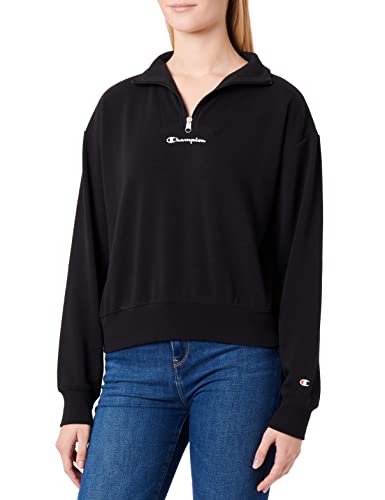 Champion Damska bluza American Classics z zamkiem do połowy, czarny, XL