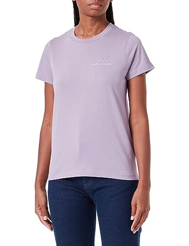 Lee Damska koszulka z małym logo, Jazzy Purple, S