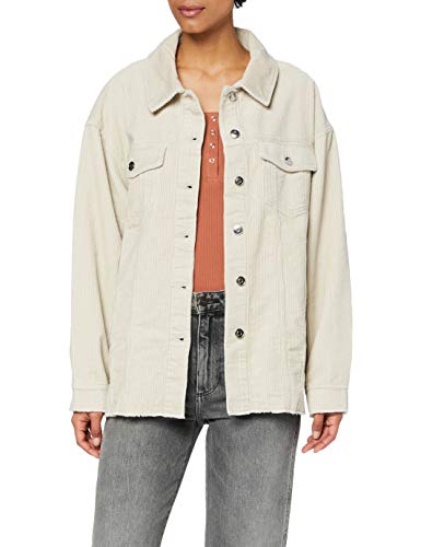 ONLY Onlbitten Life Cord Shacket PNT kurtka damska, Silver Lining, XS