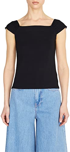 Sisley Womens Tank-TOP 3OQSLH00D T-Shirt, Black 100, S, czarny 100, S