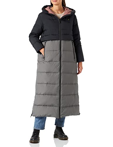 Blauer Damski wodoodporny/długi trench teleskopowy, alternatywny płaszcz puchowy, 952 szary żelazny, XL
