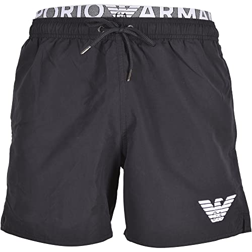 Emporio Armani Swimwear Emporio Armani Man's bokserki męskie, z logo, czarne, 50, czarny