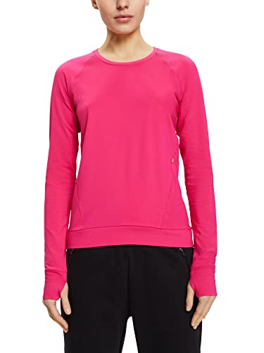ESPRIT Sportowy top z długim rękawem z E-Dry, różowy (Pink FUCHSIA), S