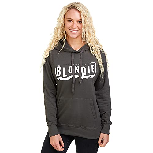 Blondie Damska bluza z kapturem ze szklanym sercem, Szary (jasny grafit Lgr), S