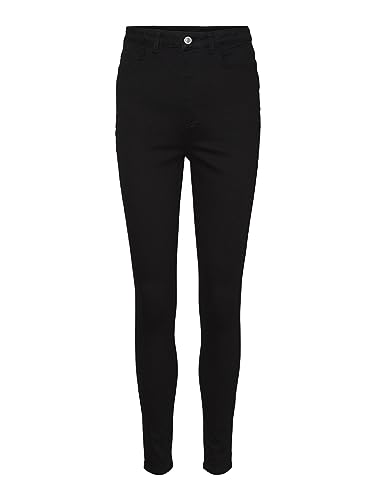 VERO MODA VMSANDRA dżinsy damskie skinny fit z wysokim stanem, czarny, S / 31L