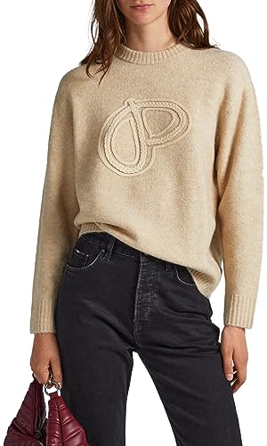 Pepe Jeans Eloise sweter damski, Brązowy (piaskowy), S