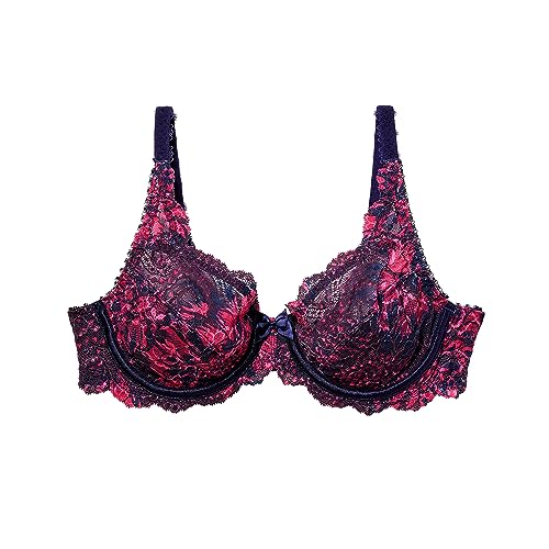 Playtex damski biustonosz z fiszbinami z koronkową elegancją, idealne wsparcie x1, Różowa Dhalia, 85E