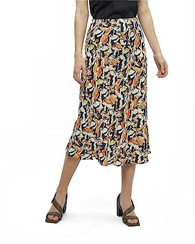 Peppercorn Damska spódnica midi Odette, czarny nadruk, 16, Jet Black Print, 42