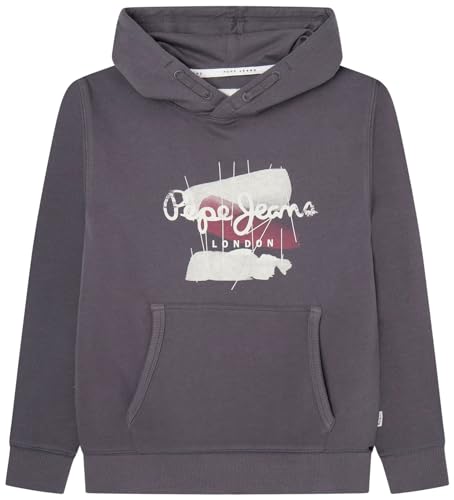 Pepe Jeans Chłopięca bluza z kapturem Niall, Szary (Thunder), 14 Lat