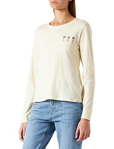 Hurley Damska koszula w stylu L Split Level Classic Crew Ls Nasiona perła L