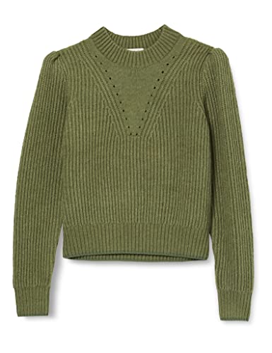 Scotch & Soda Damska bluza z dzianiny Fuzzy z Puffy Sleeves, Army 0115, XL