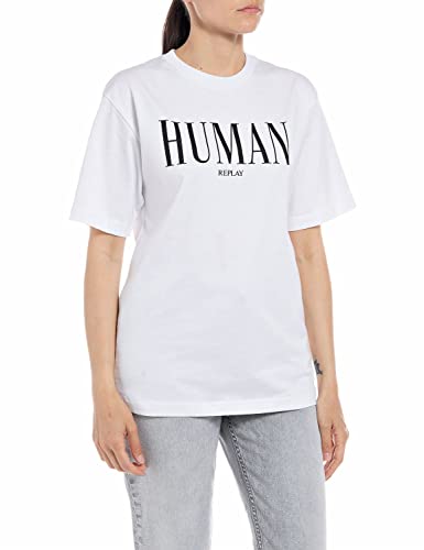 Replay T-shirt damski, 001 White, M