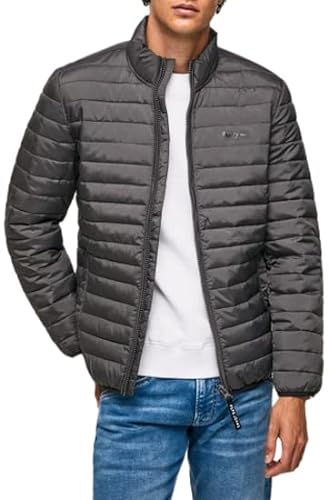 Pepe Jeans Connel Solid Kurtka męska, Czarny (sprany czarny), XS